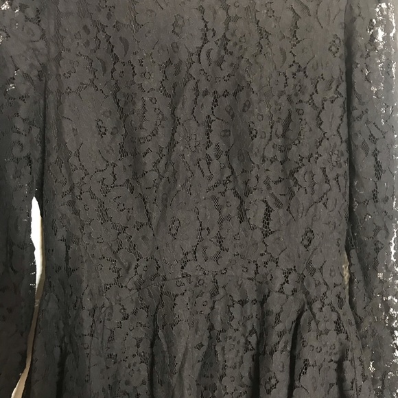 H&M black lace long sleeve dress size 8 - Picture 3 of 8